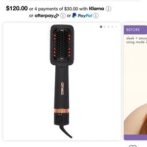 Amika Double Agent 2-in-1 Straightening Blow Dryer Brush